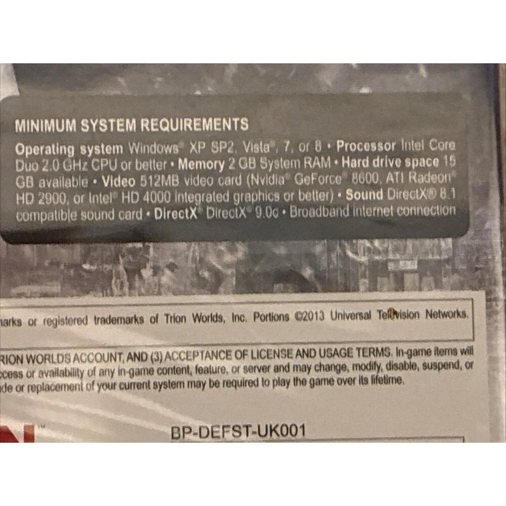 Defiance PC GAME DVD-ROM SOFTWARE